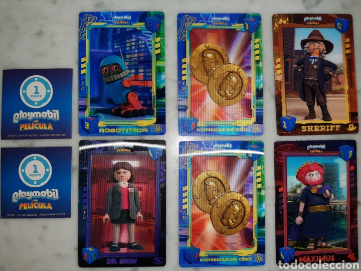 Coleccionismo Cromos troquelados antiguos: 6 CROMOS PLAYMOBIL LA PEL&Iacute;CULA