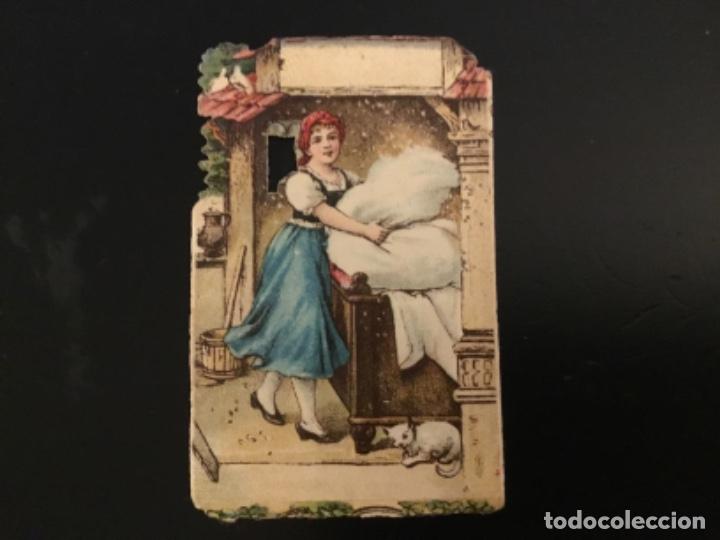 Collectionnisme Cartes &agrave; collectionner massicot&eacute;es anciennes: Cromo antiguo troquelado relieve Litografiado barnizado publicidad Juncosa