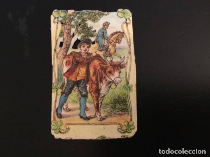 Collectionnisme Cartes &agrave; collectionner massicot&eacute;es anciennes: Cromo antiguo troquelado relieve Litografiado barnizado publicidad Juncosa