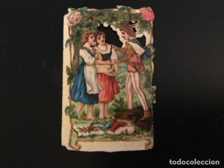 Collectionnisme Cartes &agrave; collectionner massicot&eacute;es anciennes: Cromo antiguo troquelado relieve Litografiado barnizado publicidad Juncosa