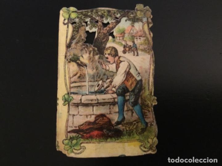 Collectionnisme Cartes &agrave; collectionner massicot&eacute;es anciennes: Cromo antiguo troquelado relieve Litografiado barnizado publicidad Juncosa