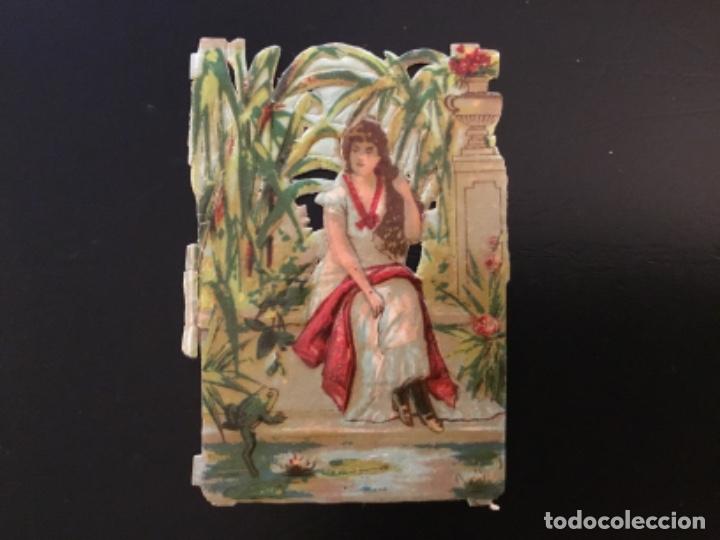 Collectionnisme Cartes &agrave; collectionner massicot&eacute;es anciennes: Cromo antiguo troquelado relieve Litografiado barnizado publicidad Jer&oacute;nimo Verdes