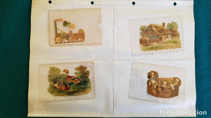 Collectionnisme Cartes &agrave; collectionner massicot&eacute;es anciennes: LOTE 4 CROMOS TROQUELADOS PERROS CASA PATOS TRACTOR- RW
