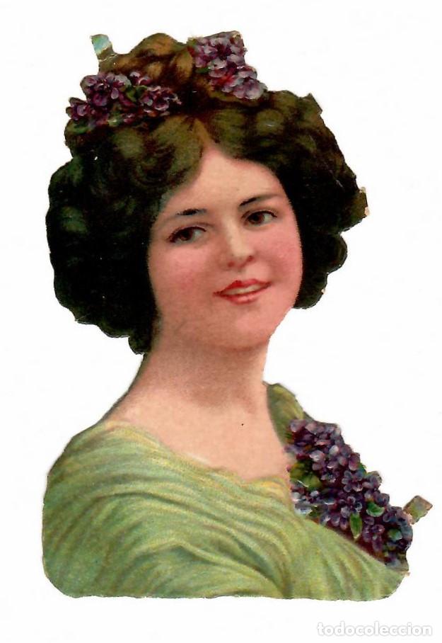 Coleccionismo cromos troquelados antiguos: CROMO TROQUELADO MUJER - Foto 1