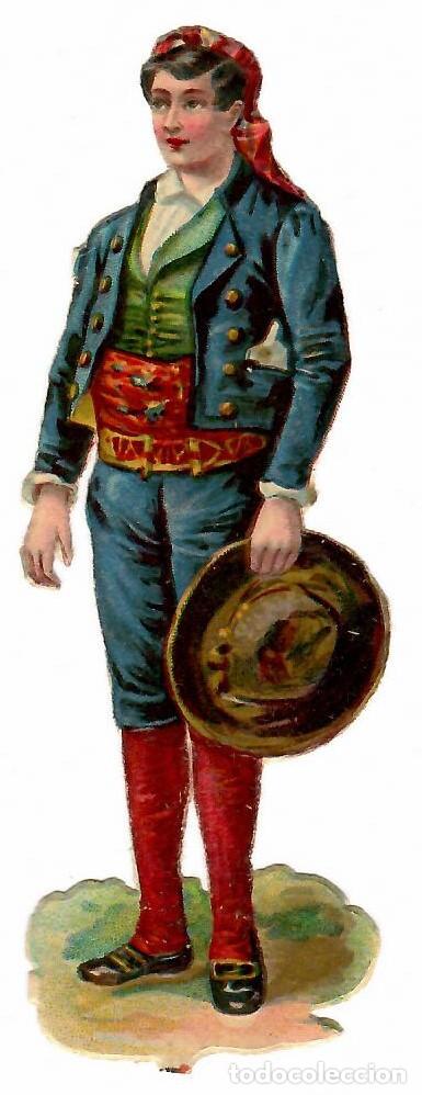 Coleccionismo Cromos troquelados antiguos: CROMO TROQUELADO TRAJE TIPICO