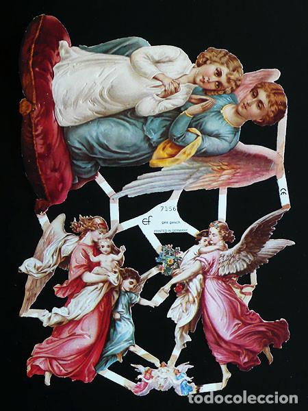 Coleccionismo Cromos troquelados antiguos: ZPR. LAMINA DE CROMOS TROQUELADOS CON BRILLO Y RELIEVE EF - 7156 - ANGELES