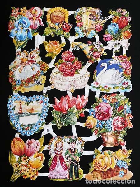 Colecionismo Cromos recortados antigos: ZPR. LAMINA DE CROMOS TROQUELADOS CON BRILLO Y RELIEVE EF - 7171 - NATURALEZA