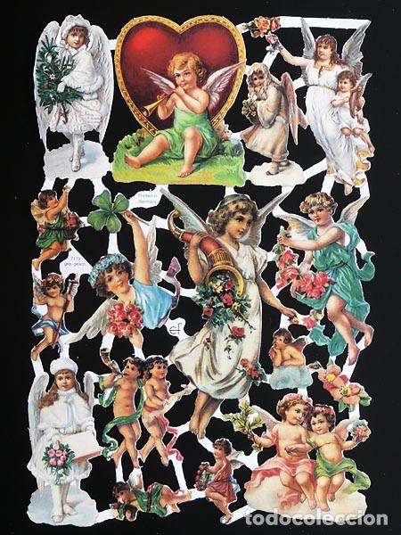 Sammeln alte gestanzte Sammelbilder: ZPR. LAMINA DE CROMOS TROQUELADOS CON BRILLO Y RELIEVE EF - 7179 - ANGELES