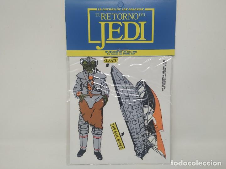 Coleccionismo Cromos troquelados antiguos: Star Wars. Retorno Jedi. Klaatu Sail Barge. Pegatina Promo VIP 1983