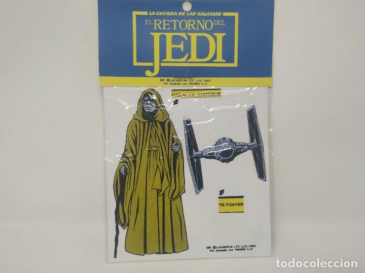Coleccionismo Cromos troquelados antiguos: Star Wars. Retorno Jedi. Emperador Tie Fighter. Pegatina Promo VIP 1983