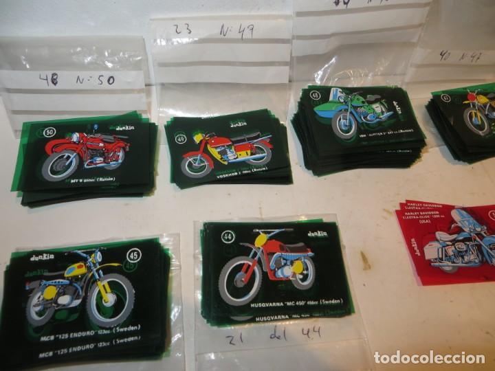 Sammeln alte gestanzte Sammelbilder: INCREIBLE LOTAZO DUNKIN MOTOS HAY 391 NUEVOS,DE ANTIGUA CASA QUE ENSOBRABA.