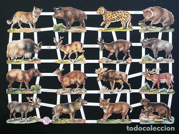 Coleccionismo Cromos troquelados antiguos: ZPR. LAMINA DE CROMOS TROQUELADOS CON BRILLO Y RELIEVE EF - 7277 - ANIMALES SALVAJES II