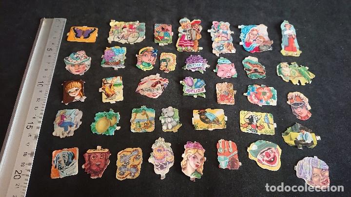 Collectable Antique Stamped Cards: LOTE 37 CROMOS TROQUELADOS USADOS DIVERSOS DE PICAR PEQUE&Ntilde;OS , LEER DESCRIPCION