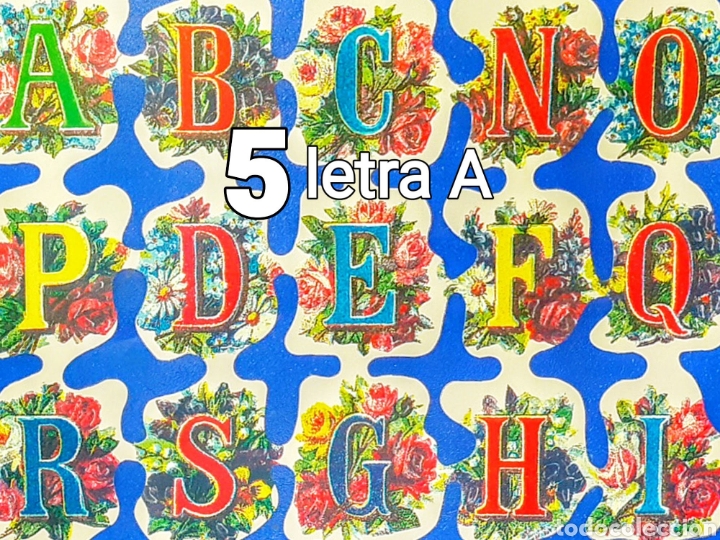 Colecionismo Cromos recortados antigos: N&deg; 5 letra A lamina troquelada