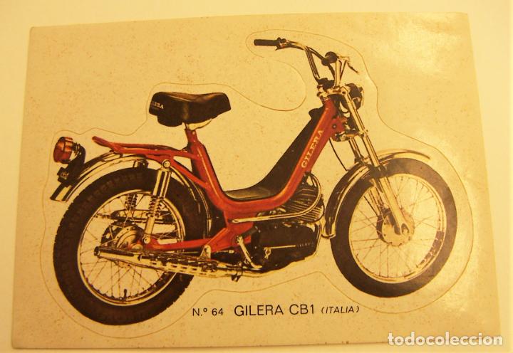 Collectable Antique Stamped Cards: PEGATINA CROMO MOTOS BRUGUERA GILERA CB1 ITALIA N&ordm; 64