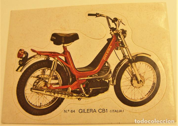 Collectable Antique Stamped Cards: PEGATINA CROMO MOTOS BRUGUERA GILERA CB1 ITALIA N&ordm; 64