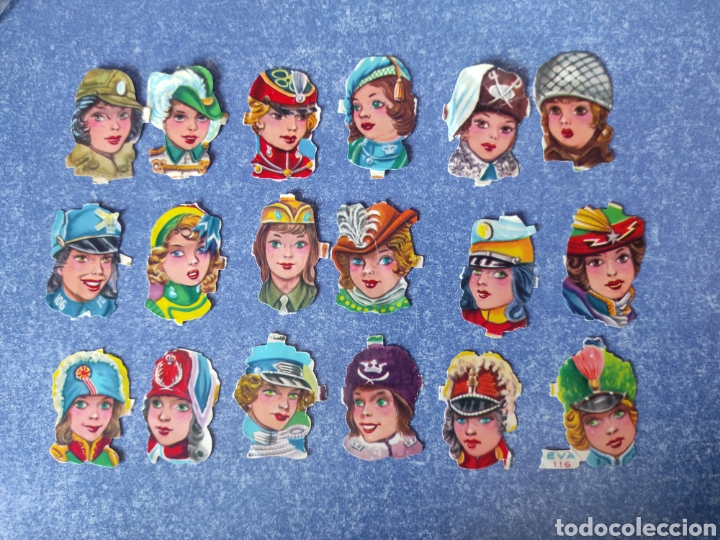 Colecionismo Cromos recortados antigos: LAMINA COMPLETA DE CROMOS TROQUELADOS SUELTOS DE EVA 116