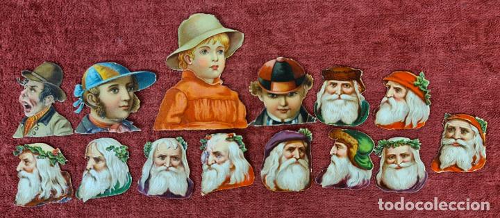 Sammeln alte gestanzte Sammelbilder: COLECCION DE 14 CROMOS TROQUELADOS. CROMOLITOGRAFIA. SIGLO XX.