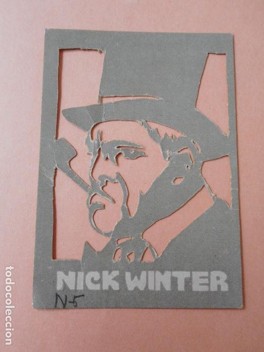 Collectionnisme Cartes &agrave; collectionner massicot&eacute;es anciennes: ANTIGUO CROMO TROQUELADO.DETECTIVE NICK WINTER.CELEBRIDADES DEL CINE.