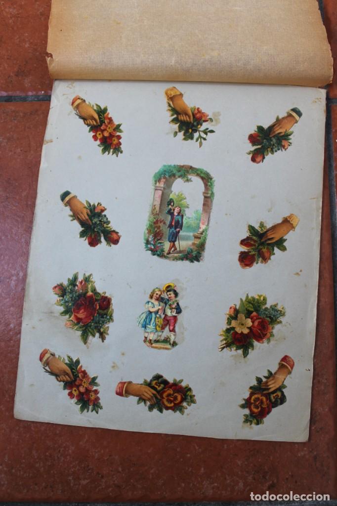 Sammeln alte gestanzte Sammelbilder: LOTE DE CROMOS TROQUELADOS PEGADOS EN PAPEL