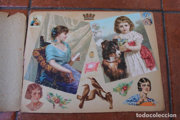 Sammeln alte gestanzte Sammelbilder: LOTE DE CROMOS TROQUELADOS PEGADOS EN PAPEL