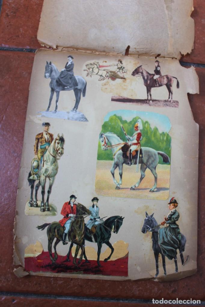 Sammeln alte gestanzte Sammelbilder: LOTE DE CROMOS TROQUELADOS PEGADOS EN PAPEL