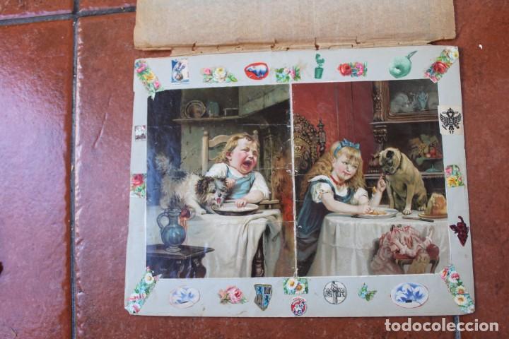 Sammeln alte gestanzte Sammelbilder: LOTE DE CROMOS TROQUELADOS PEGADOS EN PAPEL