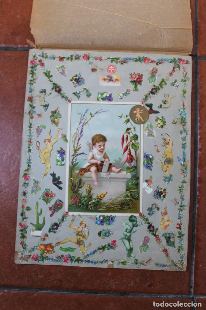 Sammeln alte gestanzte Sammelbilder: LOTE DE CROMOS TROQUELADOS PEGADOS EN PAPEL