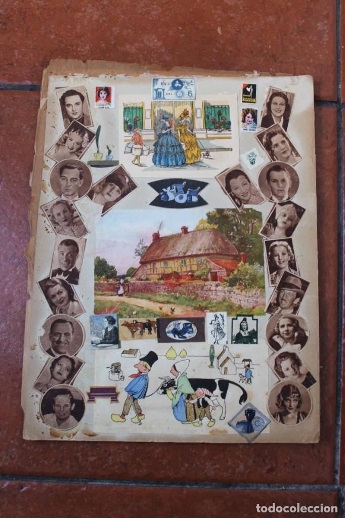 Sammeln alte gestanzte Sammelbilder: LOTE DE CROMOS TROQUELADOS PEGADOS EN PAPEL