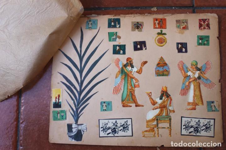 Sammeln alte gestanzte Sammelbilder: LOTE DE CROMOS TROQUELADOS PEGADOS EN PAPEL