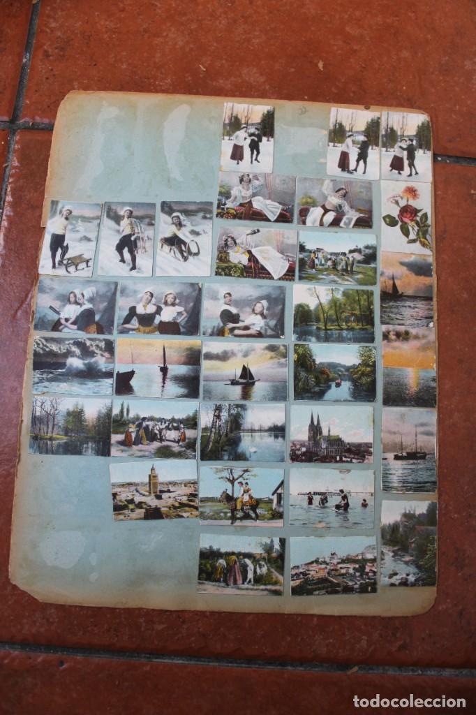 Sammeln alte gestanzte Sammelbilder: LOTE DE CROMOS TROQUELADOS PEGADOS EN PAPEL