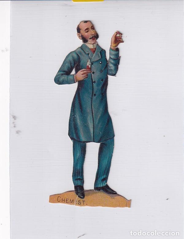 Sammeln alte gestanzte Sammelbilder: Antiguo cromo troquelado farmac&eacute;utico 10 cm