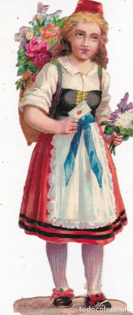 Sammeln alte gestanzte Sammelbilder: cromo finales siglo XIX Francia 12x4ctms.