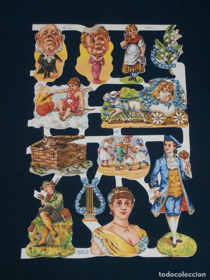 Collectionnisme Cartes &agrave; collectionner massicot&eacute;es anciennes: LAMINA CROMOS TROQUELADOS MLP- 1635. PERSONAJES VICTORIANOS. RELIEVE Y BRILLO. ESCASA