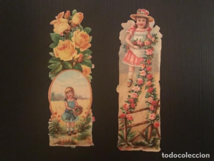 Collectionnisme Cartes &agrave; collectionner massicot&eacute;es anciennes: Cromos troquelados siglo XIX sin publicidad ni&ntilde;as y flores