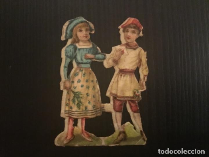 Collectable Antique Stamped Cards: Cromos troquelados siglo XIX sin publicidad pareja ni&ntilde;os