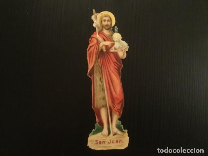 Collectable Antique Stamped Cards: Cromos troquelados antiguos sin publicidad figura San Juan