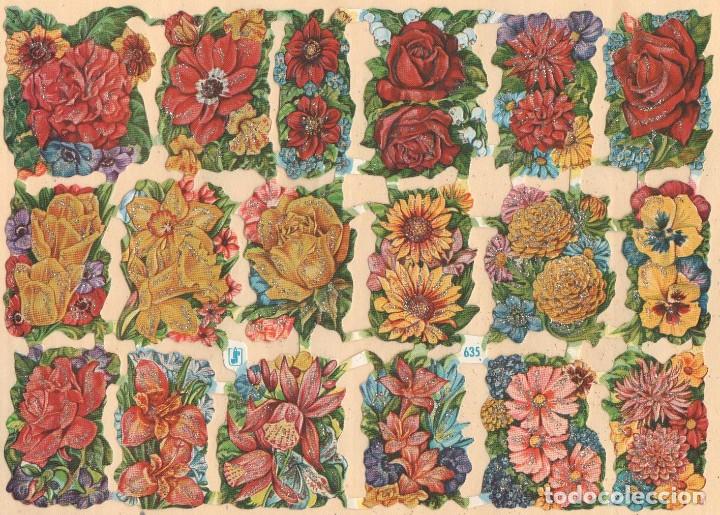 Sammeln alte gestanzte Sammelbilder: Antigua l&aacute;mina de cromos troquelados WS 635 con purpurina