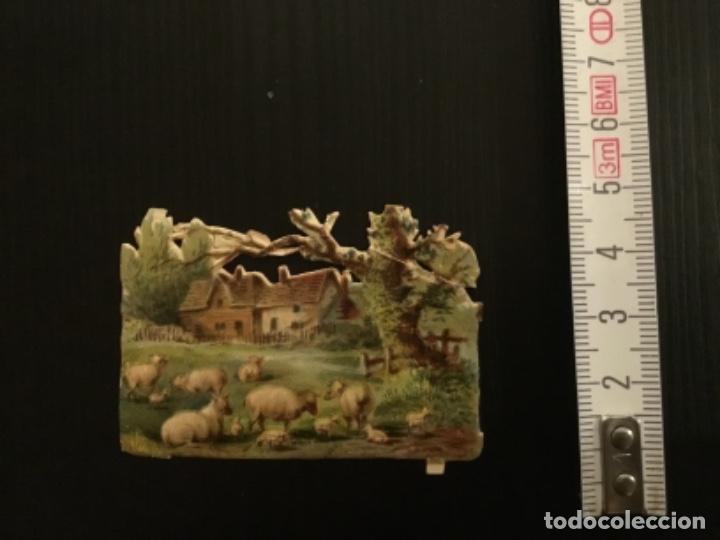 Sammeln alte gestanzte Sammelbilder: Cromo troquelado antiguo chocolates Juncosa casa paisaje