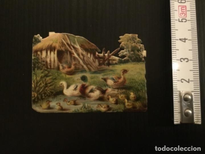 Sammeln alte gestanzte Sammelbilder: Cromo troquelado antiguo chocolates Juncosa casa paisaje
