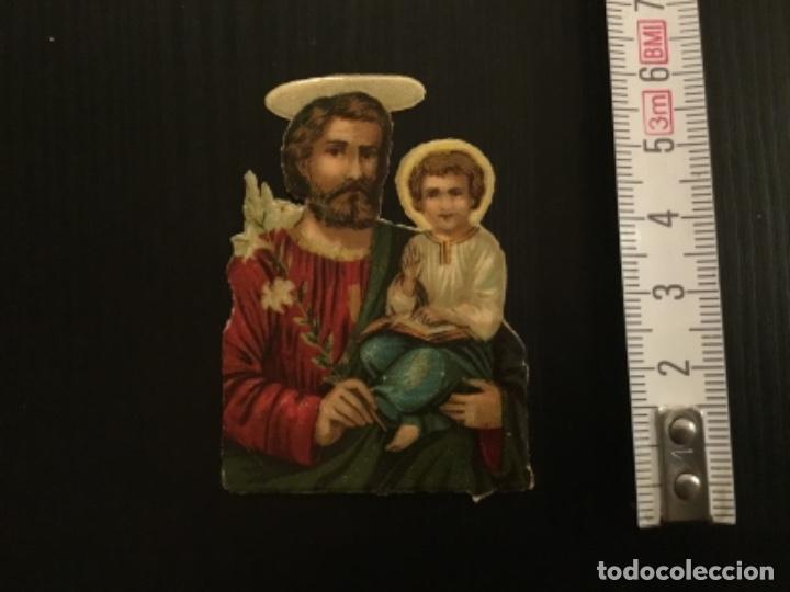 Sammeln alte gestanzte Sammelbilder: Cromo troquelado antiguo chocolates Jer&oacute;nimo Verdes santo y ni&ntilde;o jesus
