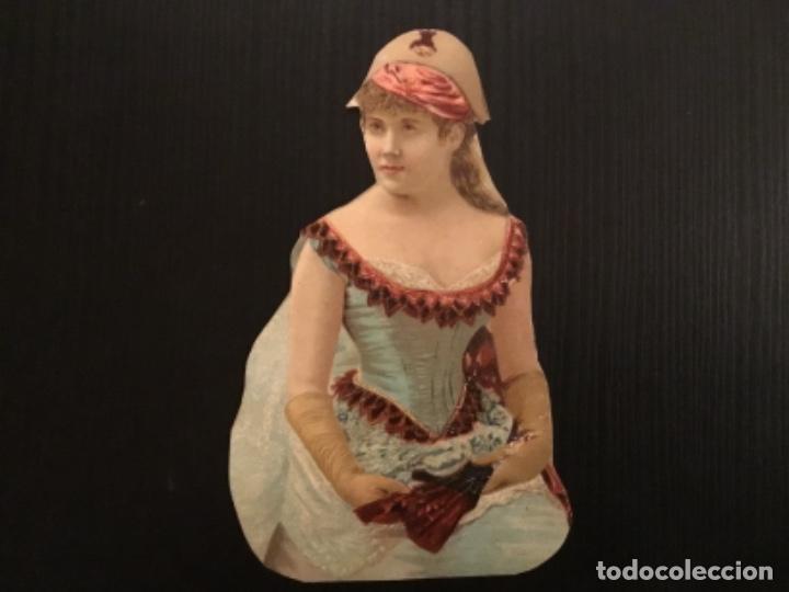 Sammeln alte gestanzte Sammelbilder: Cromo troquelado antiguo tarjeta felicitaci&oacute;n las Pascuas de Navidad