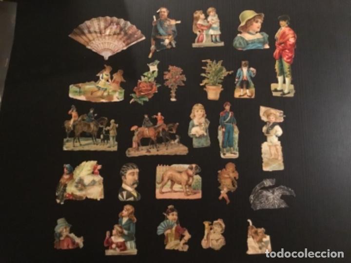 Sammeln alte gestanzte Sammelbilder: Cromo troquelado antiguo sin publicidad lote de 25 unidades