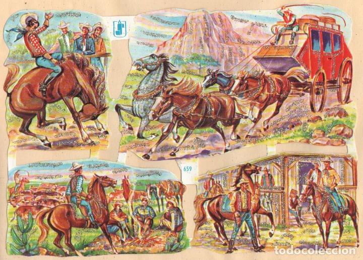 Sammeln alte gestanzte Sammelbilder: Antigua l&aacute;mina de cromos troquelados WS 659 con purpurina