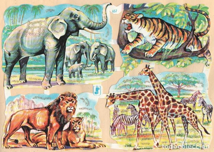 Sammeln alte gestanzte Sammelbilder: Antigua l&aacute;mina de cromos troquelados WS 657 con purpurina