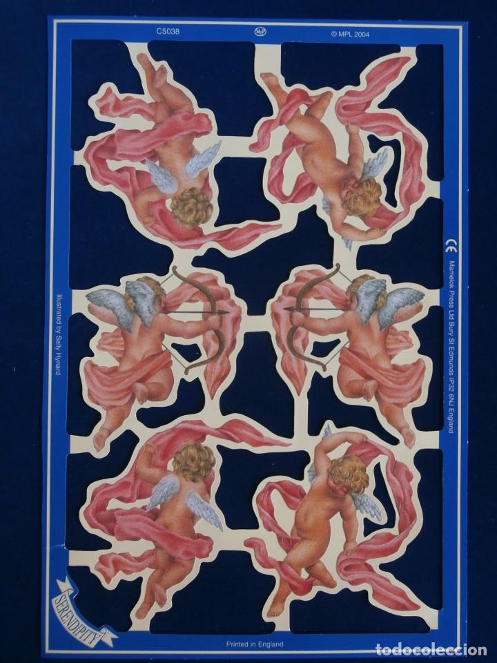 Collezionismo Figurine ritagliate antiche: LAMINA CROMOS TROQUELADOS MLP- C5038. ANGELES. RELIEVE Y BRILLO.
