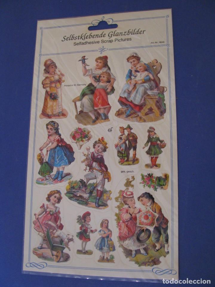 Sammeln alte gestanzte Sammelbilder: LAMINA DE CROMOS TROQUELADOS ADHESIVOS, PEGATINAS. EF N&ordm; 8046. ALEMANIA.