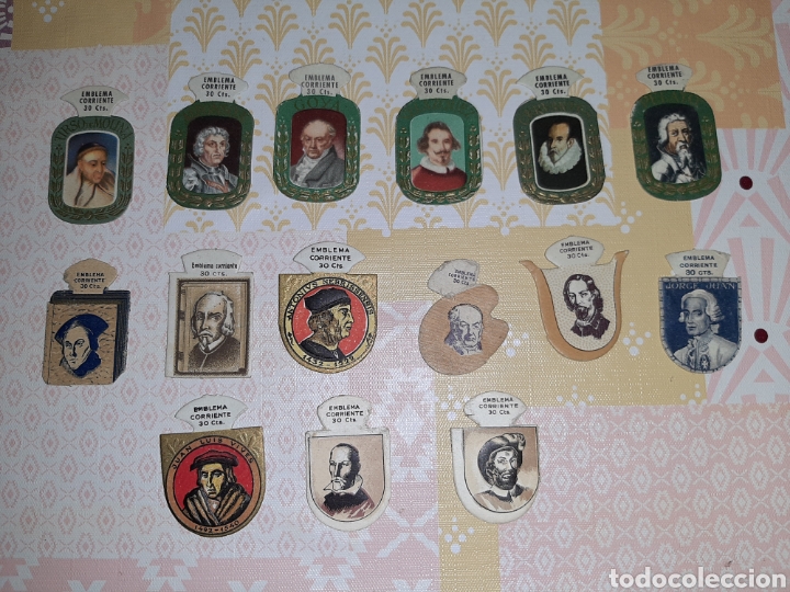 Collectionnisme Cartes &agrave; collectionner massicot&eacute;es anciennes: 15 Emblemas de Auxilio Social series G