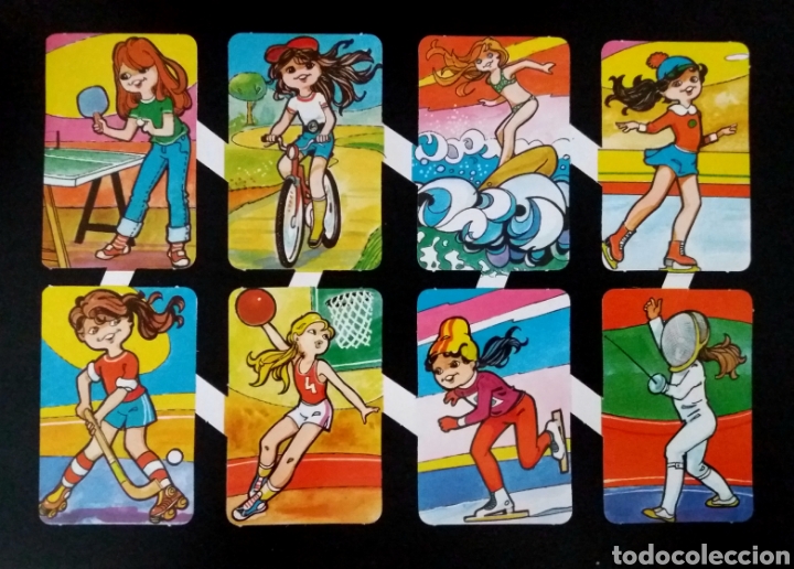 6 Láminas pequeñas Cromos Troquelados Españoles. Brillo y Relieve. Años 70.  Originales !