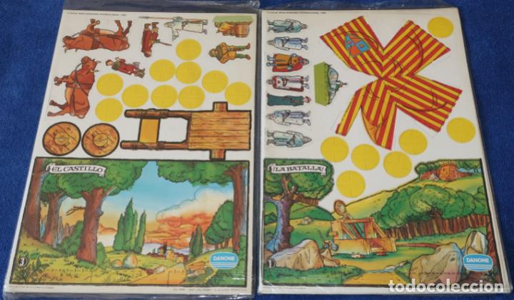 Collectable Antique Stamped Cards: Ruy el peque&ntilde;o Cid - El castillo - La batalla - Troquelados Danone &iexcl;Precintados!